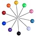 Outus 500 Pieces Map Push Pins Map Tacks Plastic Round Head Tacks with Steel Points(Classic Colors,1/5 Inch)