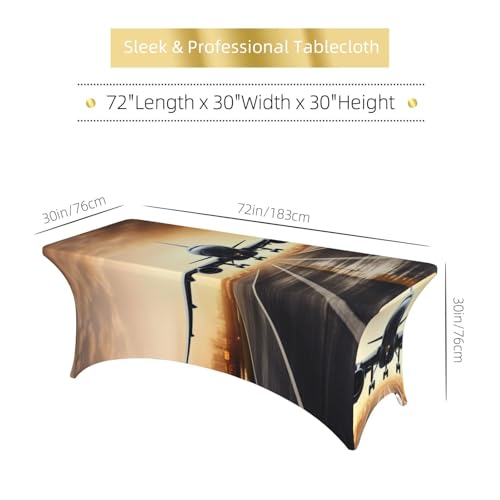 Nappe extensible pour table rectangulaire housse élasthanne buffet - 7