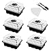 5 Stk. Aussaat Starter Tray - 6-Zellen Setzling Tray Sprossenplatte mit verstellbaren Lüftungsöffnungen, Garden Propagator Set, Mini Plant Grow Kit für Samen, die beginnen, 7.2 * 5.7 * 4.3in(schwarz)