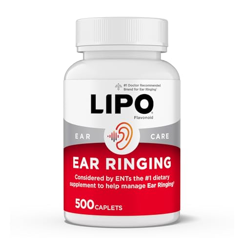 Lipo-Flavonoid Plus Tinnitus Relief - Doctor-Recommended for Ringing Ears - Clinically-Proven Lemon Bioflavonoid Complex with Vitamins C, B1, B2, B6, B12, & Calcium - 500 Caplets