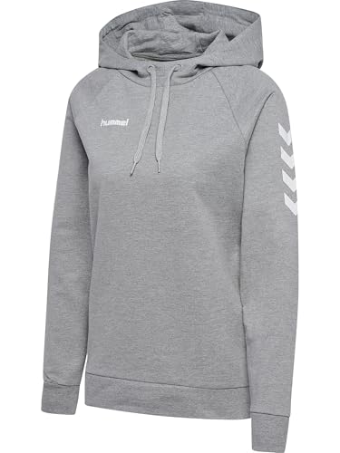 Hummel HmlGO Cotton Hoodie Woman, Grey Melange, S