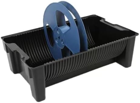 1 Pack Anti-Static ESD SMT Reel Box Tray Holder / Brace,Anti-Static SMT SMD Coil Bin Containers,Plastic Antistatic Reel Storage Rack (Small/410*190*110mm,Black)