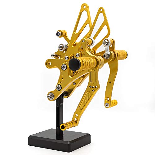 Fxcnc Cnc 04-06 R1 Billet Motorcycle Rearset Foot Pegs Rear Set Footrests Fully Adjustable Foot Boards Compatible With Yzf R1 2004 2005 2006 #TOP4