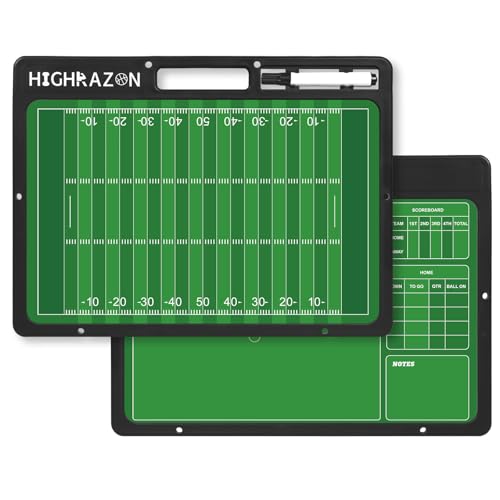 HIGHRAZON Football Dry Erase Board for Coaches 16.512.5 Double Sided Handheld Foldable Tactics Clipboard with Dry Erase Marker and Eraser Portable Football Coaching Board Perfect Coach Gifts