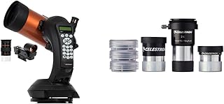 Celestron 11049 NexStar 4SE Computerised Maksutov-Cassegrain Telescope with Advanced GPS, Astroimaging and AutoAlign Features, Black/Orange & 94307 AstroMaster Telescope Accessory Kit, Black