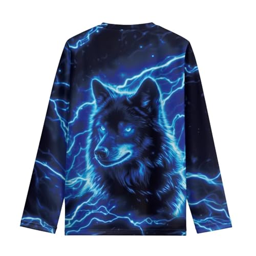 Image of Renewold Boys Girls Tees Kids T-Shirt Long Sleeve Crewneck T Shirts Casual Athletic Tops Clothing for Home School Travel