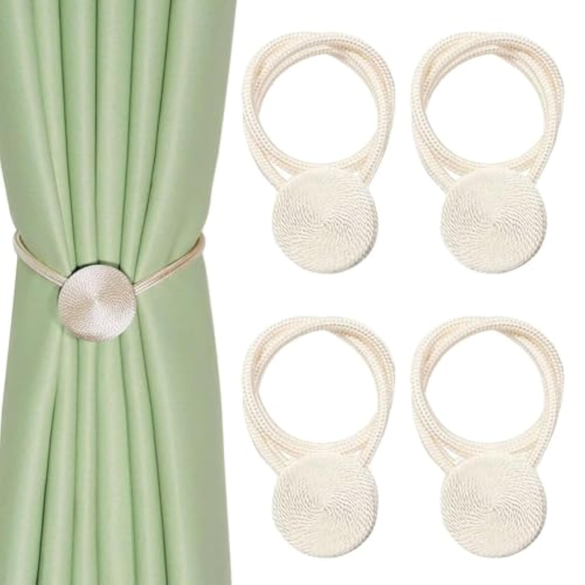 Modern Magnetic Curtain Tiebacks - Elegant Rope Design
