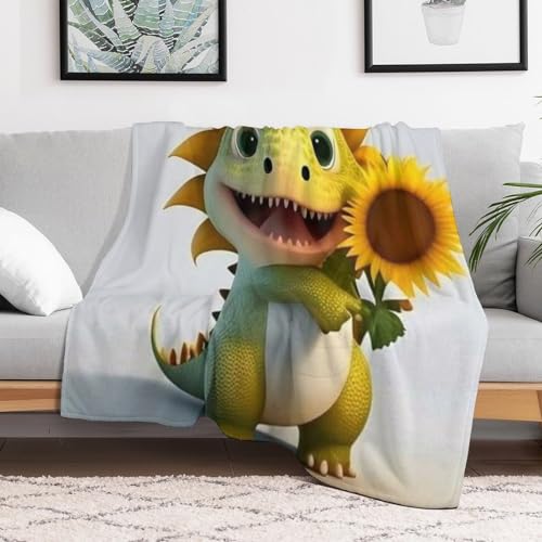 Couverture dinosaure chaude lavable en machine pour lit - 3