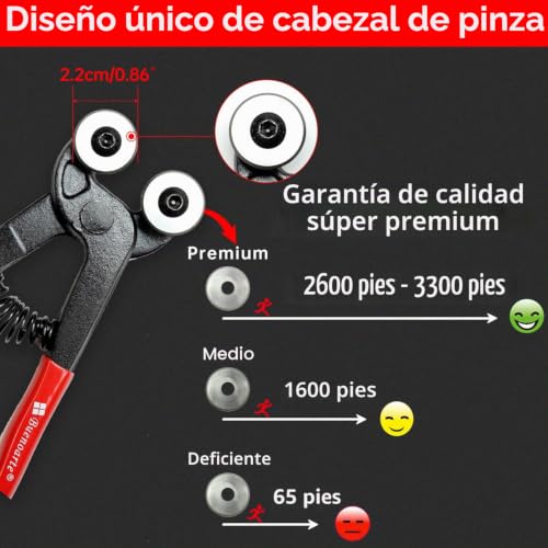 Miniatura 3 de Alicates Para Azulejos De Cristal Con Ruedas Y Alicates De Cerámica Hd, Mango Suave, Alicates De Corte 17,8 Cm