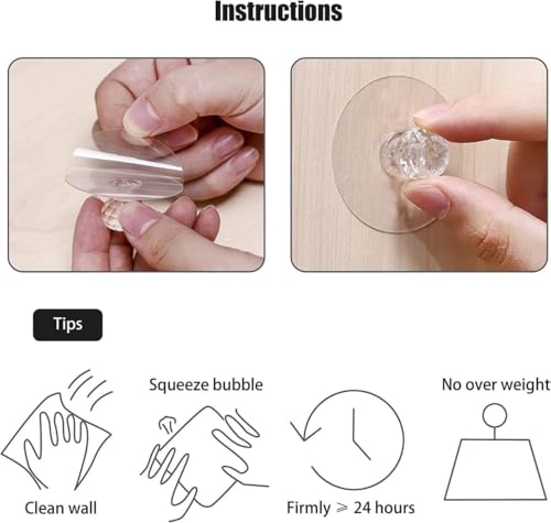 Image of Diamond Crystal Shaped Strong Sticker Hanging Home,use for Cabinet Hook, drower, Kitchen, Non Drilling Tool Waterproof and Oilproof Wall Hooks (Diamond Hook-10)