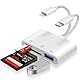 Loydia 3 in 1 USB C Micro SD Kartenleser, SD-Karten Adapter für iPhone, Lightning Kamera Kartenleser SD/TF Speicherkarte Adapter, Plug & Play, SD Card Reader for iPhone, Laptop, Tablet, Huawei, Xiaomi