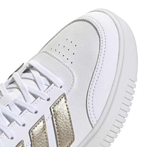 Adidas Courtblock Shoes, Scarpe Da Ginnastica Donna, Cloud White Silver Metallic Grey Two, 37 1/3 Eu - 5