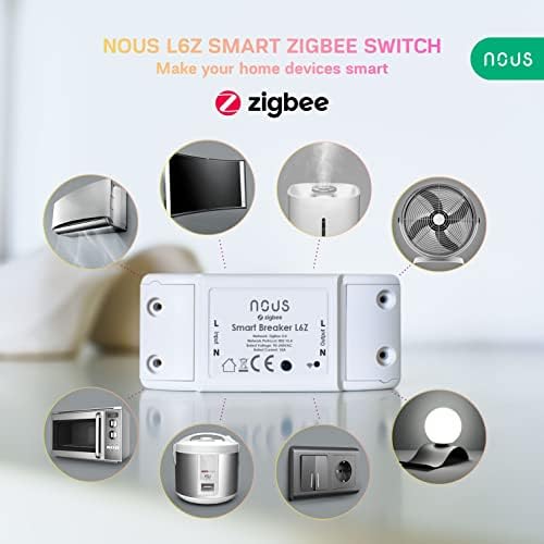 ZigBee przełącznik NOUS L6Z  Alexa włącznik światła podtynkowy Tuya Smart Home Switch z programatorem czasowym DIY LED przełącznik radiowy przekaźnik światła 230 V Google Home Assistant ZigBee2MQTT