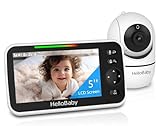 Top 12 Best Travel Camera Under 500 Review 2024 33 HelloBaby No WiFi Baby Monitor 5' Screen 30-Hour Battery Pan-Tilt-Zoom Video Upgrade with Camera and Audio, Night Vision, VOX, 2-Way Talk, 8 Lullabies and 1000ft Range, HB6550