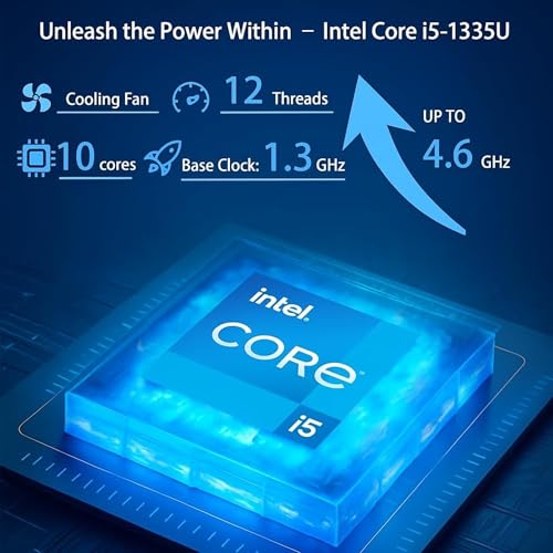 Image of Lenovo IdeaPad 15.6 inch FHD Touchscreen Business Laptop with Lifetime Web Office 365 - Intel 13th 10-Core i5 (Outperforms i7-1255U) - 24GB RAM, 2TB SSD - WiFi 6, 10HR Battery, 720p Camera
