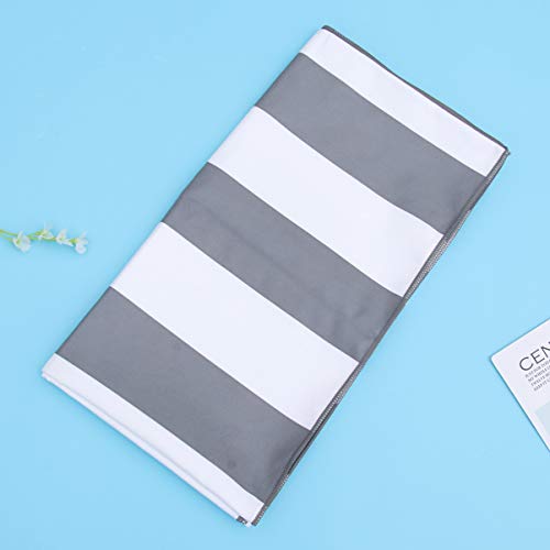 Topathy 2 peças de toalhas de praia listradas de microfibra, toalha de praia, toalha de banho macia,