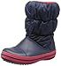 Crocs Winter Puff Boot Kids, Bottes de Neige Mixte Enfant, Bleu (Navy/Red) 27/28 EU