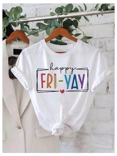 SweatyRocks Girl's Letter Graphic Tees Short Sleeve Crew Neck Summer Cute T Shirts3