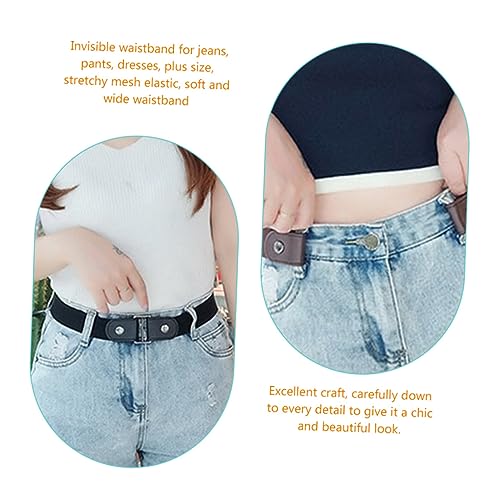 No Buckle Elastic Waist Belt for Men and Women Comfortable Stretch Jeans Belt Invisible Design for Everyday Use Versatile Style2