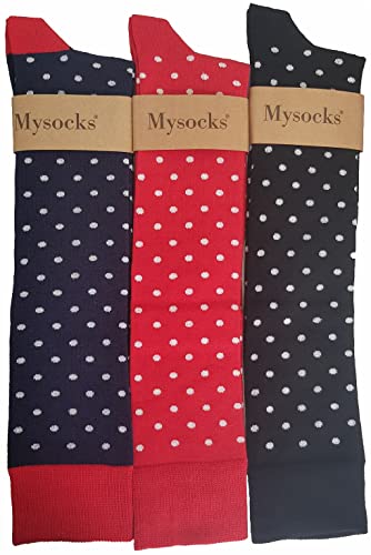 Chaussettes mi-bas unisexes à pois Mysocks anti-glisse et douces