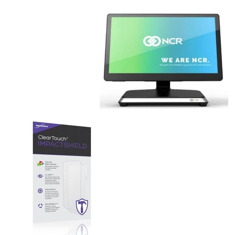 BoxWave Screen Protector Compatible With NCR POS Terminal CX-series (18.5 in) - ClearTouch ImpactShield (2-Pack), Impenetrable Screen Protector Flexible Film