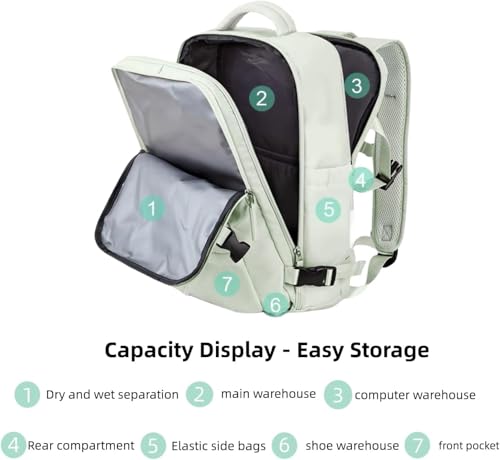 Levettevac Birdesc Backpack, Birdesc 25L Backpack, Waterproof Expandable with shoe compartment (grey)4