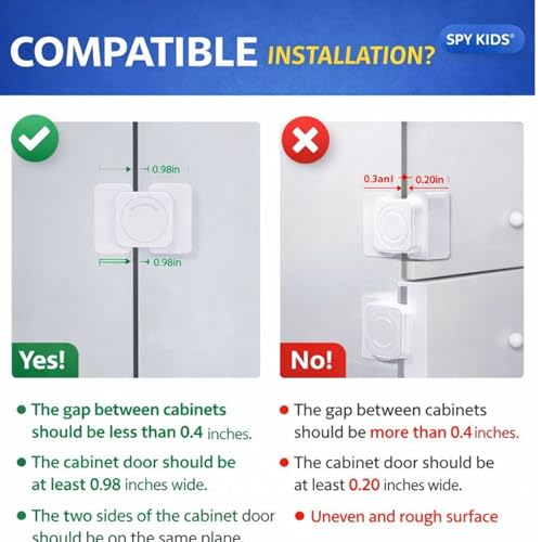 Image of SPY KIDS Child Safety Lock 2 Pack, Baby Proof Cabinet & Drawer Latch