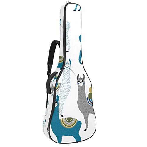 Sac à dos guitare acoustique étanche imprimé tropical pour cours et répétitions
