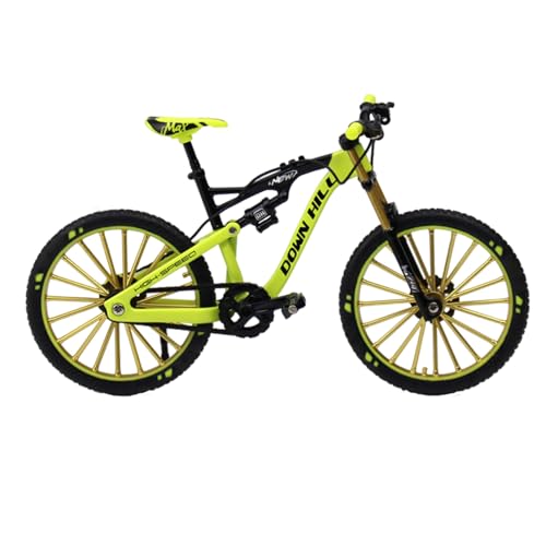 Spizummp Alloy Bike Model - 1:10 Scale Desktop Metal Vehicles Diecast Collection Model, Miniature Mountain Bike Simulation Racing Toy For Home Office Ornaments - Green