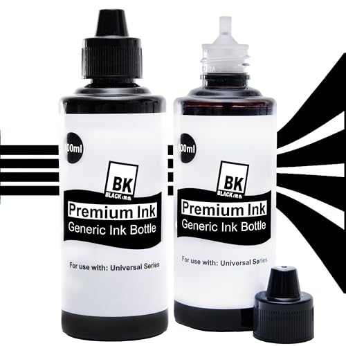 Printer Ink Universal Refill Ink for Canon, HP Brother Epson Printer Ink CMYK High Quality Print Quality (2, Black) Printer Ink Universal Refill Ink for Canon, HP Brother Epson Printer Ink CMYK High Quality Print Quality (2, Black)