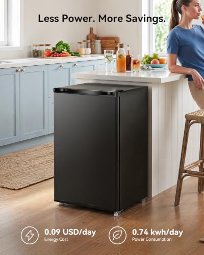 Image of Feelfunn 3.0 Cu.ft Mini Freezer, Small Upright Freezer, Black