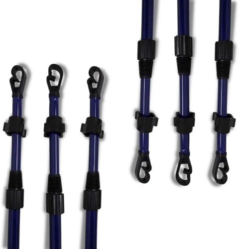 LOIBUYZ Heavy Duty Metal Washing Line Prop, 2.1M/2.4M/2.6M, Telescopic Washing Line Pole Clothesline for Drying Clothesline Galvanised Pole Laundry Poles Extendable (6, 2.1 Meter)