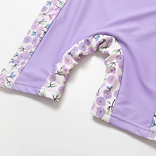 Bonverano Baby Girls UPF 50+ UV Protection One Pieces Sunsuit with Sun Cap(Lavender,12-18Months) - Image 7
