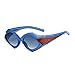 Haklxyg Sunglassesfashion Sunglasses Trendy Personalized Outdoor Street Sunglasses Color Sunglasses Polygonal Sunglasses-Red