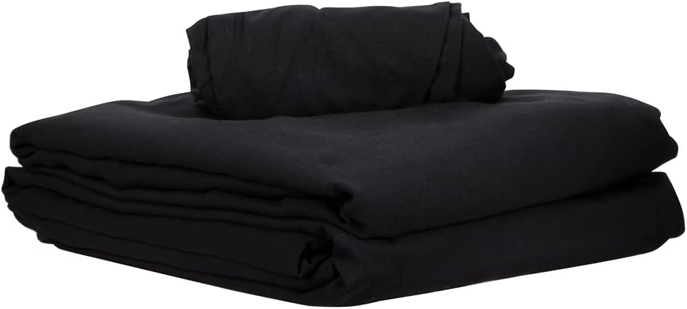 ForPro Premium Microfiber 3-Piece Massage Sheet Set for Massage Tables, Includes Flat Sheet, Fitted Sheet and Fitted Face Rest Cover, Black