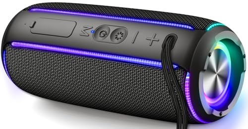 INFURTURE Portable Bluetooth Speaker with 40W Powerful Sound, RGB Lights, 4-in-1 Versatile Connectivity & Bluetooth 5.4 for Home/Party/Outdoor, TWS Pairing, 15H Playtime, Gifts for Teens/Men/Women