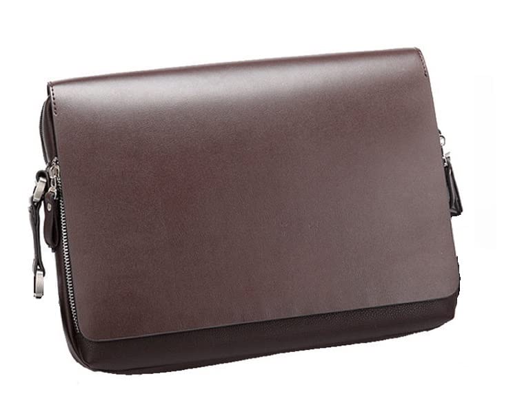 BROGBUS PU Leather Soft Handle Business Cross Body Bag for Men and Women Dark Brown (B0C65H79R6) Amazon Price History, Amazon Price Tracker