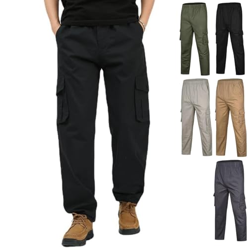 Adorlina Flex Cargo Pants for Men, FlexRover - Ultra Comfort Fit Multi-Pocket Durable Trousers.