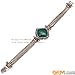 Fashion Jewelry Tassel Bracelet Tibetan Silver Marcasite 25mmx7 Inches Green Agate
