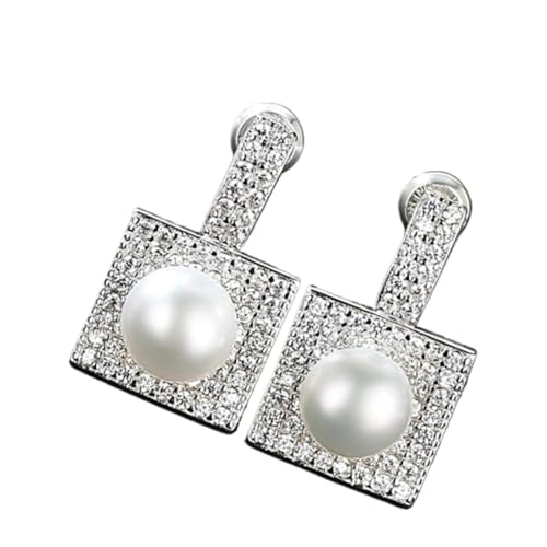 Argent sterling 925 anti-allergie sur boucles d'oreilles perle vintage pour oreilles sensibles