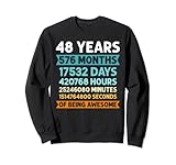 48th birthday gifts 48 years old 576 months vintage idea felpa