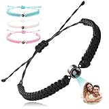 JUBOPE Custom Bracelets with Photos, Projection Bracelet with Picture inside, Picture Bracelet Personalized Photo, Anniversary Memorial Gifts for Women/Men/Couple/Family/Friend/Dog/Cat