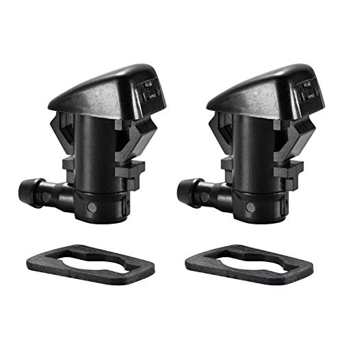 2pcs Windshield Washer Nozzles Fit for 2005-2016 Jeep Grand Cherokee, 2005-2013 Chevy Malibu, 2005-2010 Pontiac G6, 2007-2010 Saturn Aura, Replaces # 55372143AB, 15247800, 55156427AB, 55079049AA