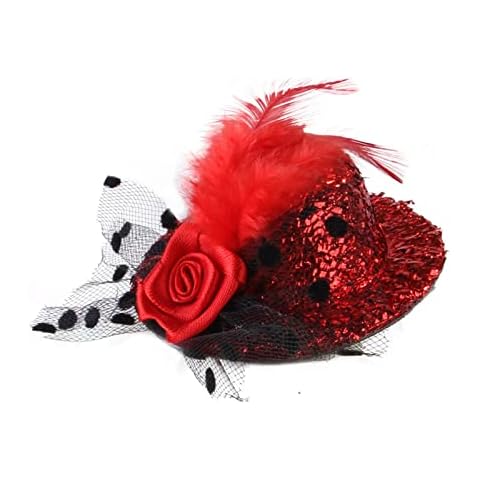 Wilitto Cat Headgear Elegant Style Feather Flower Decor Fashion Dress Up Pet Cat Headdress Hat Costume Accessories Cat Cap Cover