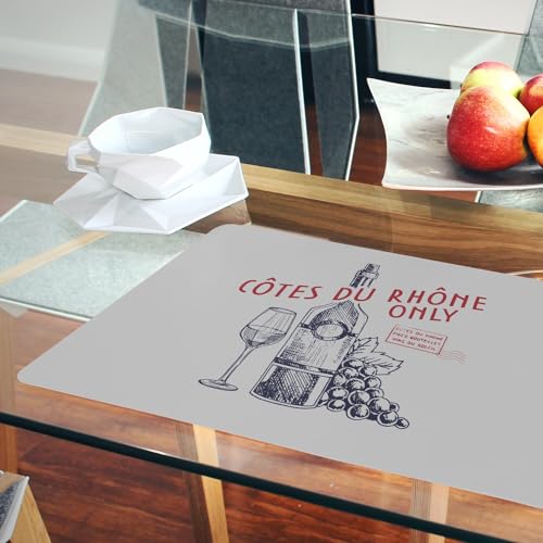 Napperons en liège gris grand format protège table bouteille vin - 6