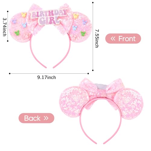 Image of FANYITY Mouse Ears, Sequin Mouse Ears Headband for Girls Women Halloween Birthday Party