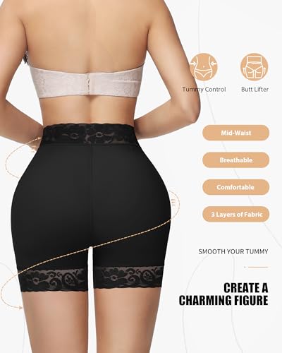 Image of SHAPSHE Butt Lifting Shapewear for Women Tummy Control Shorts Body Shaper Panties High Waisted Thigh Slimming Underwear