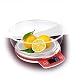 Báscula de Cocina función de pelado retroiluminación 5KG báscula para Hornear báscula médica Cocina Buen ayudante Rojo con tazón, báscula de Cocina Digital