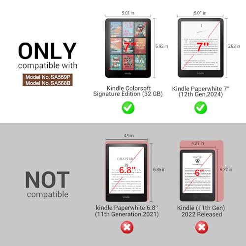 image for CoBak Stand Case for Kindle Paperwhite 12th Gen (7