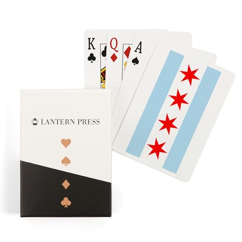 Lantern Press Baraja de Poker Chicago Illinois 52 Cartas